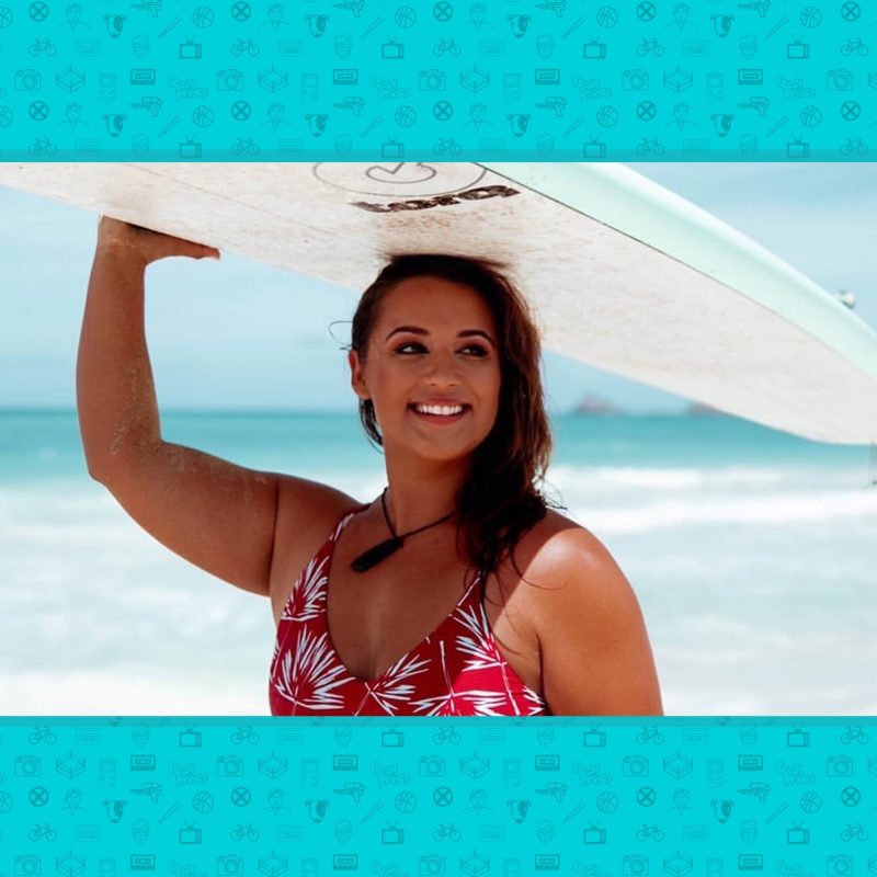 Elizabeth Sneed body positive surfer on Hanging Out with Nolan Hong